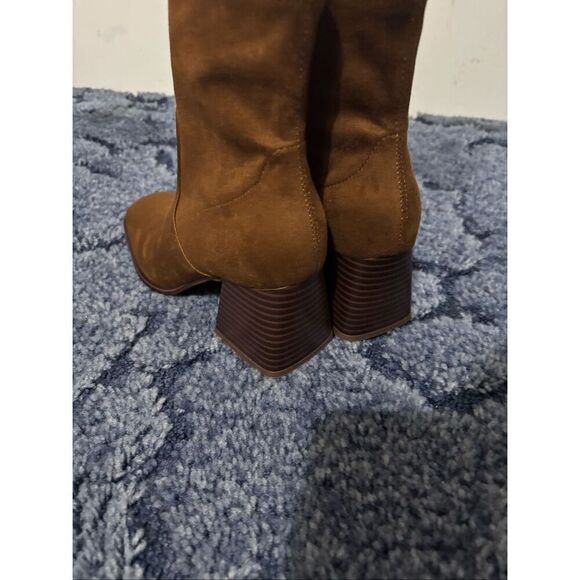 Brand New Marc Fisher Women's Size 5M Brown Frodana Suede Ankle Boots Booties - Picture 4 of 6